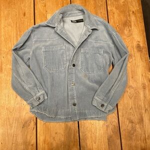 Zara women’s Light Blue Corduroy Jacket
